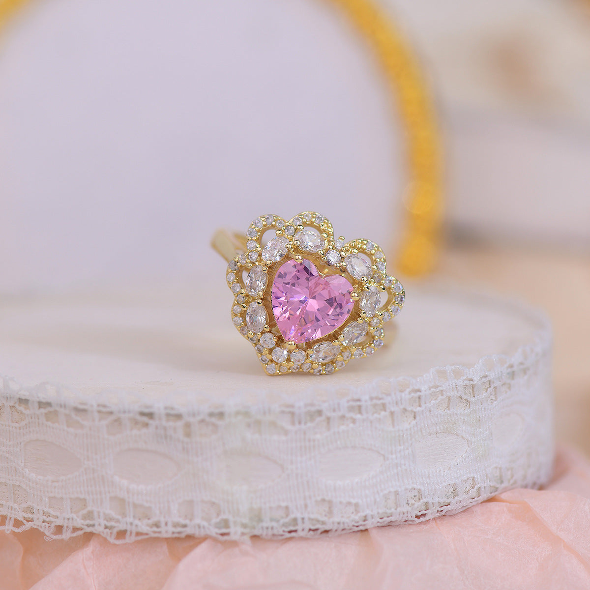 [Clearance] Pink Heart Ring - Melody