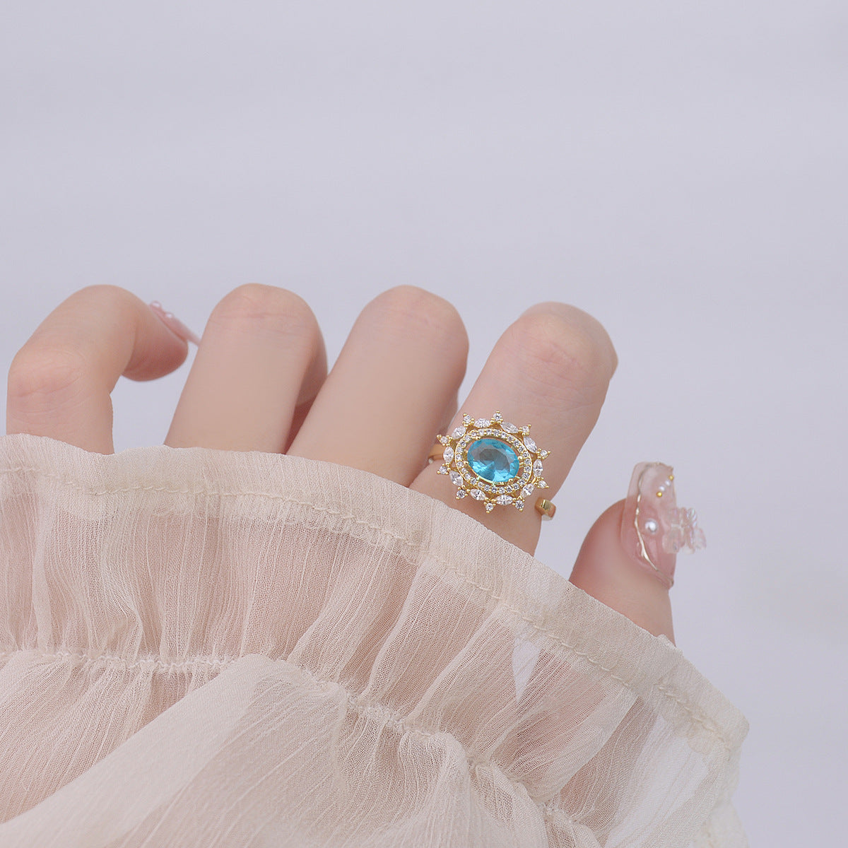 Blue Gemstone Ring - Marilyn