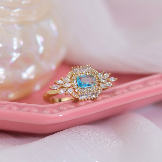 Blue Gemstone Ring - Arielle