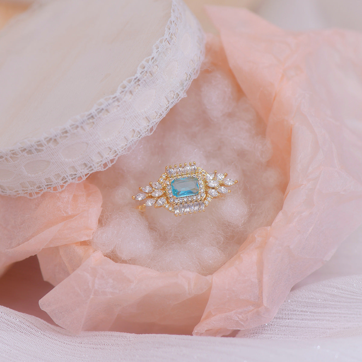 Blue Gemstone Ring - Arielle