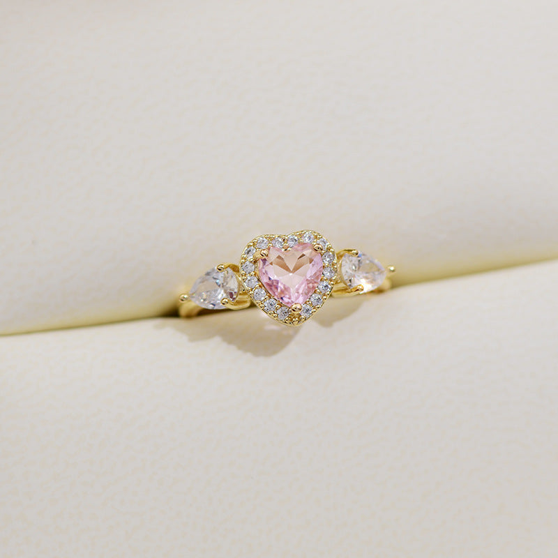 Pink Heart Ring - Lila