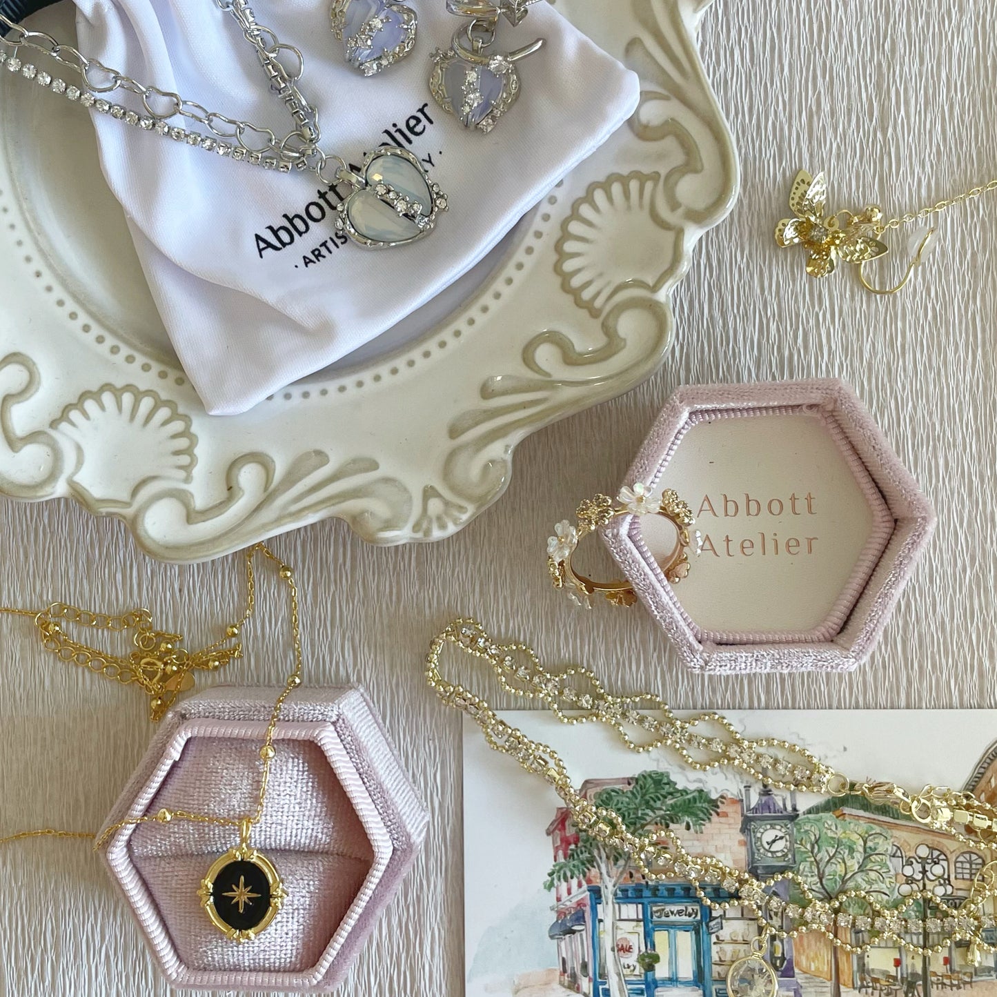 Velvet Ring Box - Dusty Rose Pink