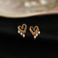 Heart & Pearl Stud Earrings 142 - Abbott Atelier