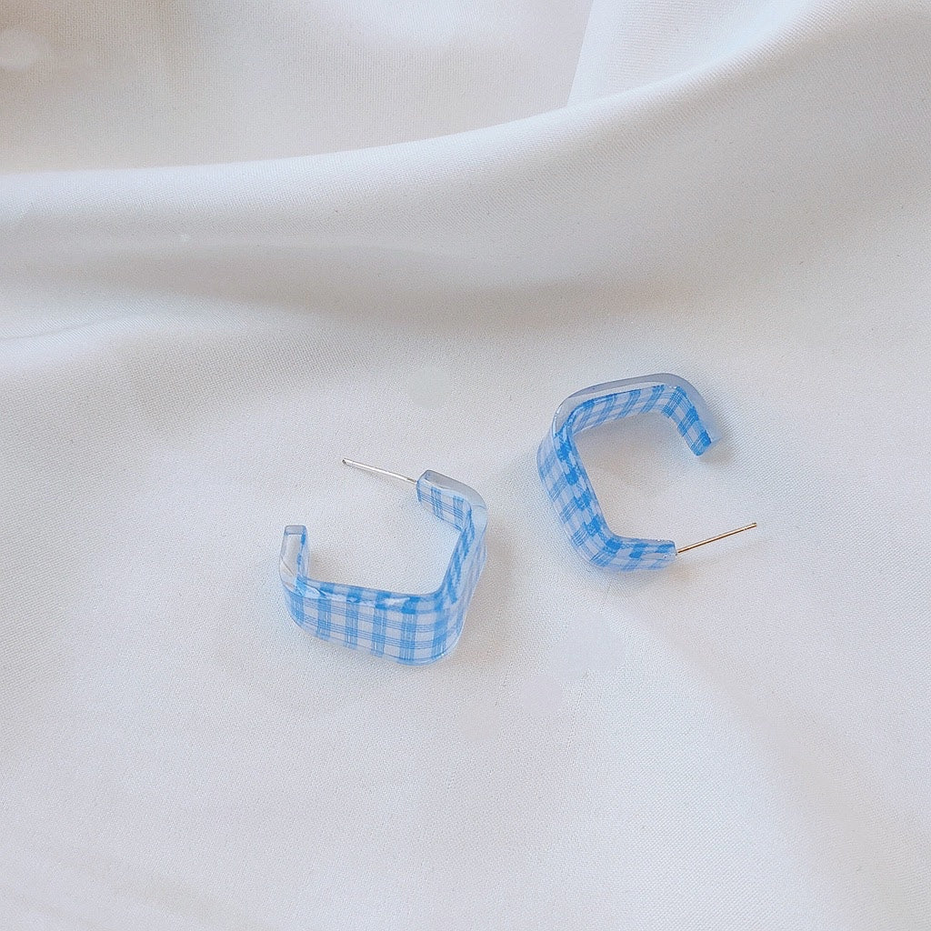 [Clearance] Gingham Earrings (3 Colors)