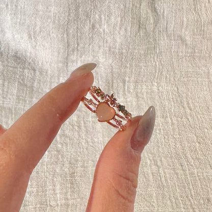 [Clearance] Floral Heart Ring - Emma