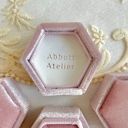 Velvet Ring Box - Dusty Rose Pink