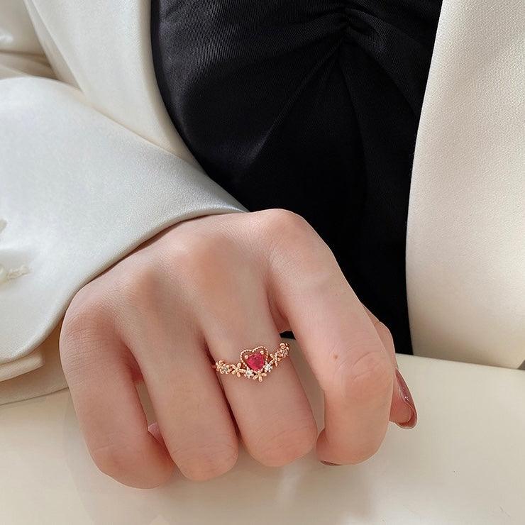 Pink Heart Ring - Layla | Abbott Atelier | Artisan Jewelry
