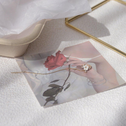 Cherry Blossom Threader Earring - Gold - Plated - Abbott Atelier