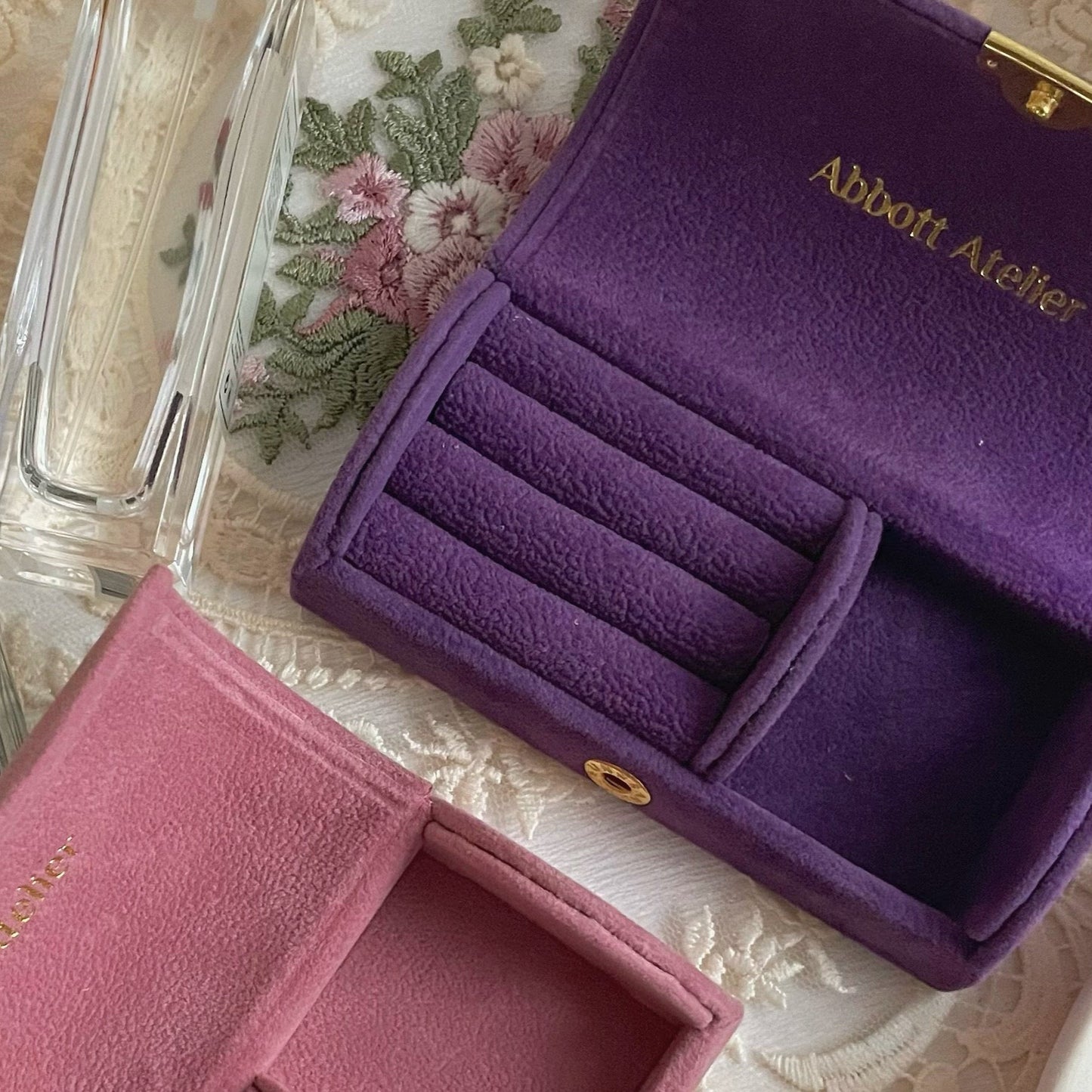 Vintage Jewelry Box (Pink/Purple)